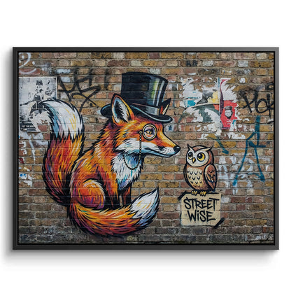 The Dapper Fox and Owl - Canvas