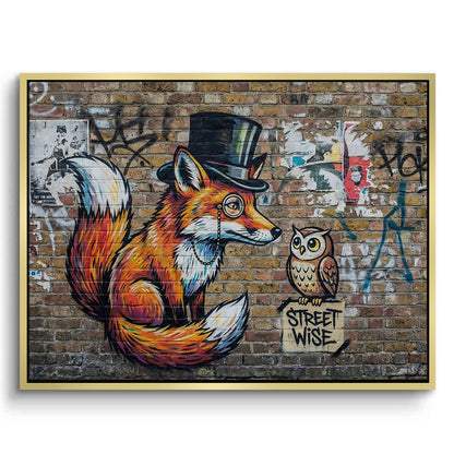 The Dapper Fox and Owl - Canvas
