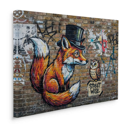 The Dapper Fox and Owl - Canvas