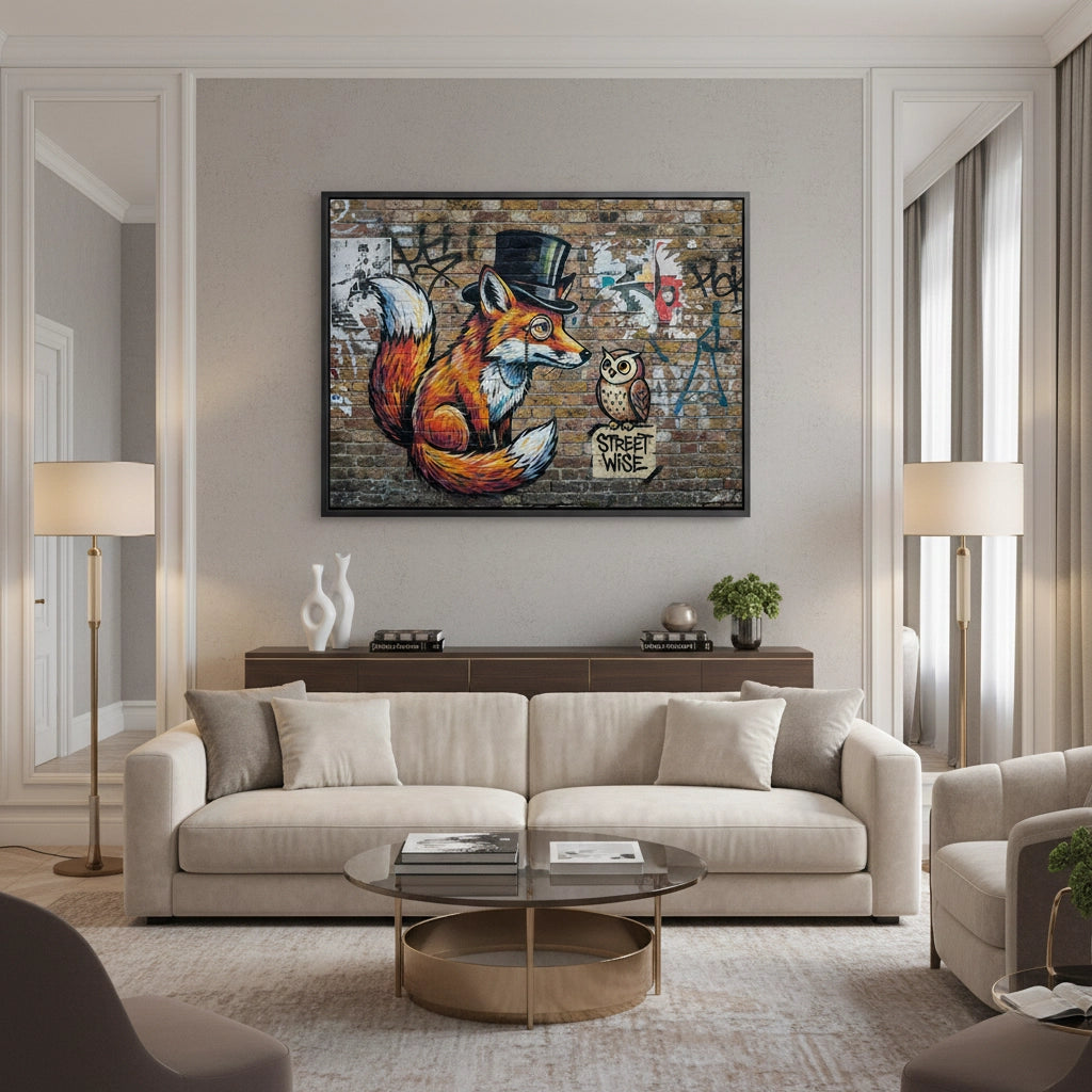 2The Dapper Fox and Owl - Canvas