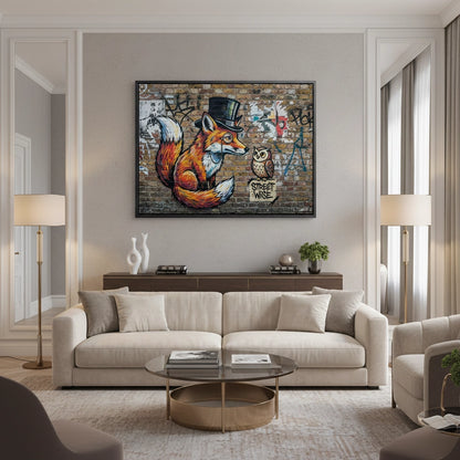 The Dapper Fox and Owl - Canvas