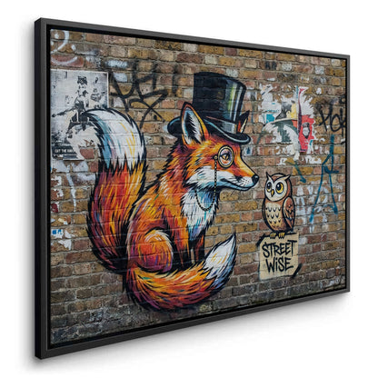 The Dapper Fox and Owl - Canvas