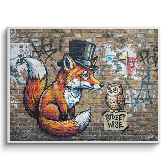 The Dapper Fox and Owl - Fine Art