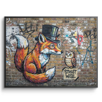 The Dapper Fox and Owl - Fine Art