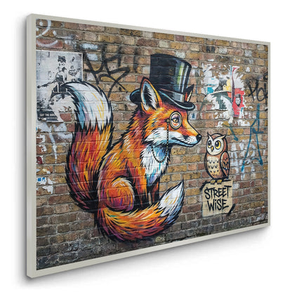 The Dapper Fox and Owl - Fine Art