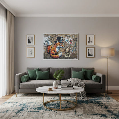 The Dapper Fox and Owl - Fine Art