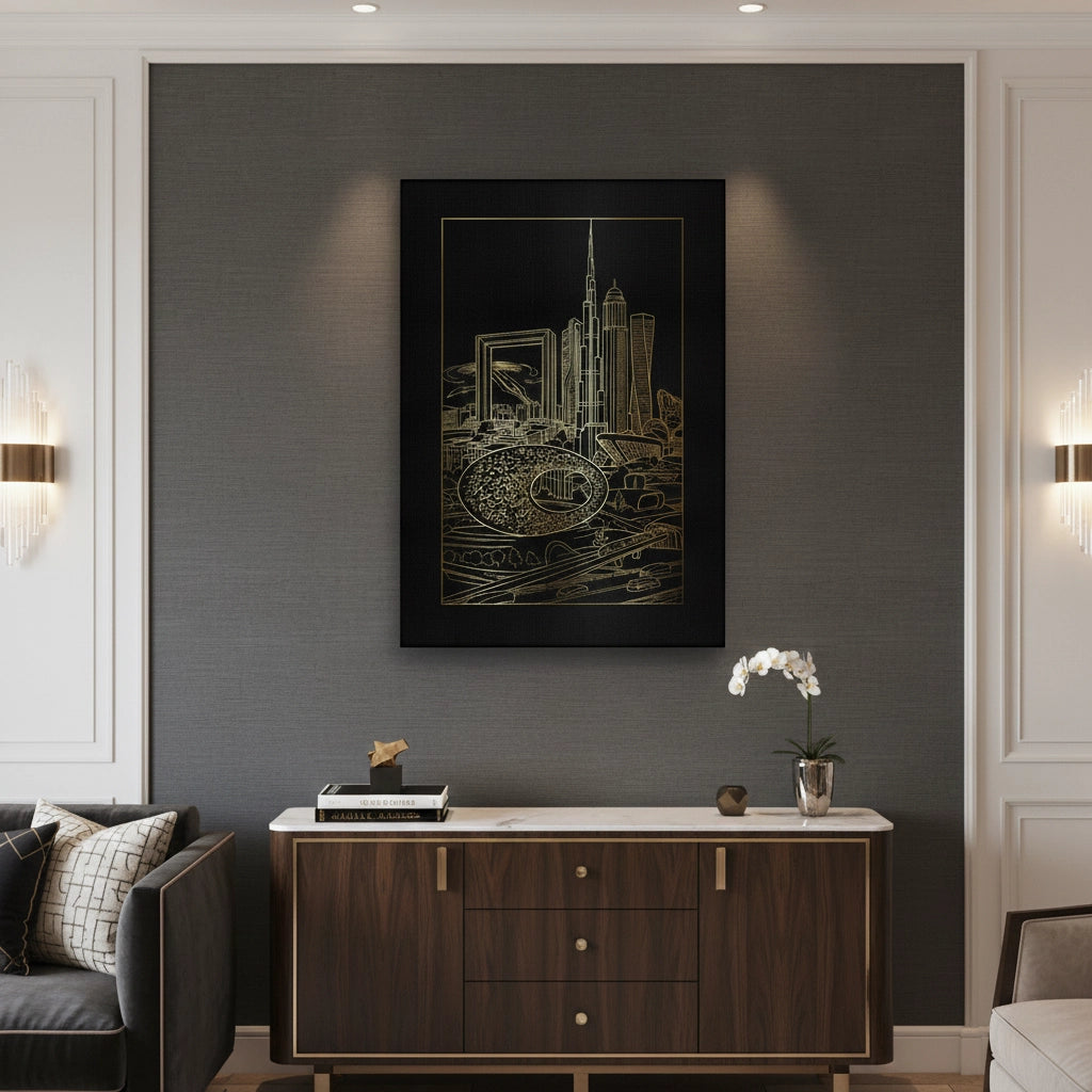 The Dubai Iconic Skyline - Canvas