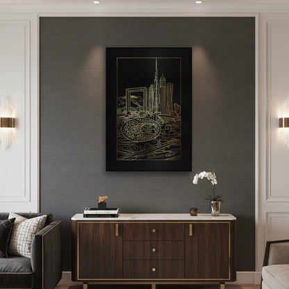 The Dubai Iconic Skyline - Canvas