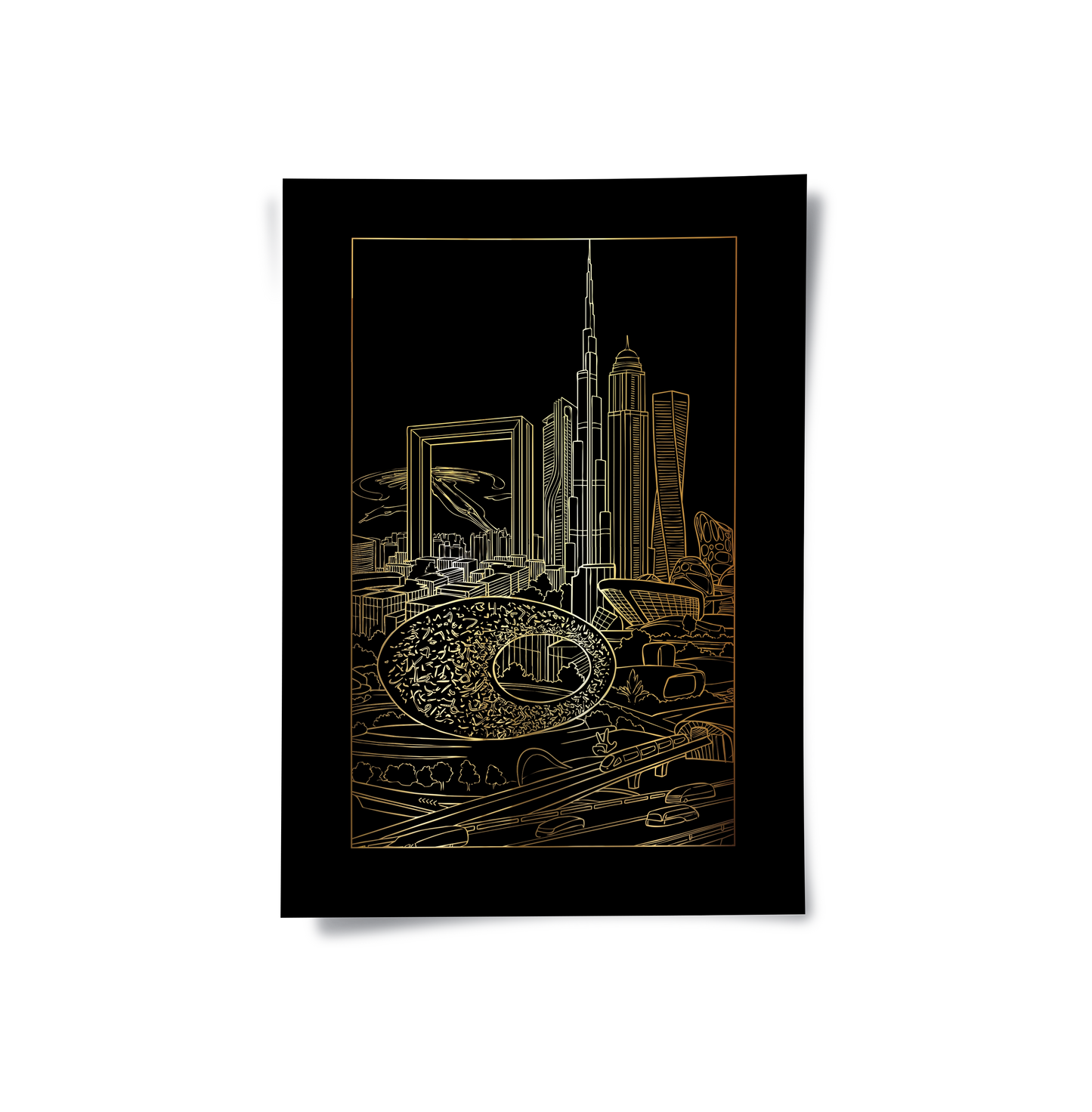 2The Dubai Iconic Skyline - Poster