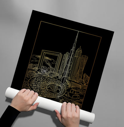 The Dubai Iconic Skyline - Poster