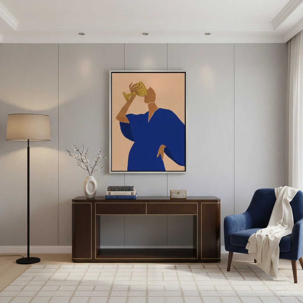 The Golden Sip - Canvas