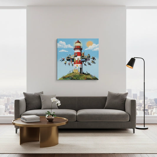 The Lighthouse Carousel - Canvas