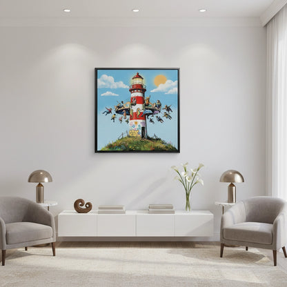 The Lighthouse Carousel - Canvas