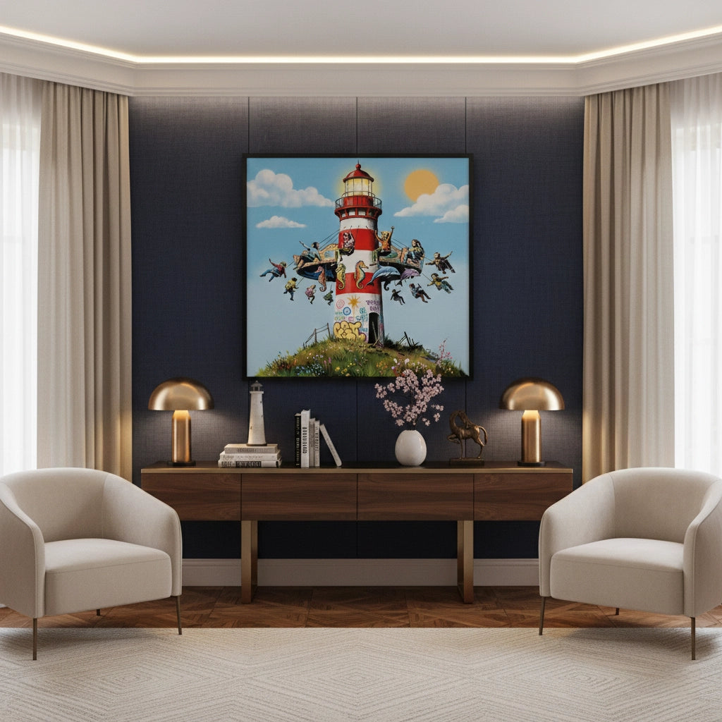 2The Lighthouse Carousel - Fine Art