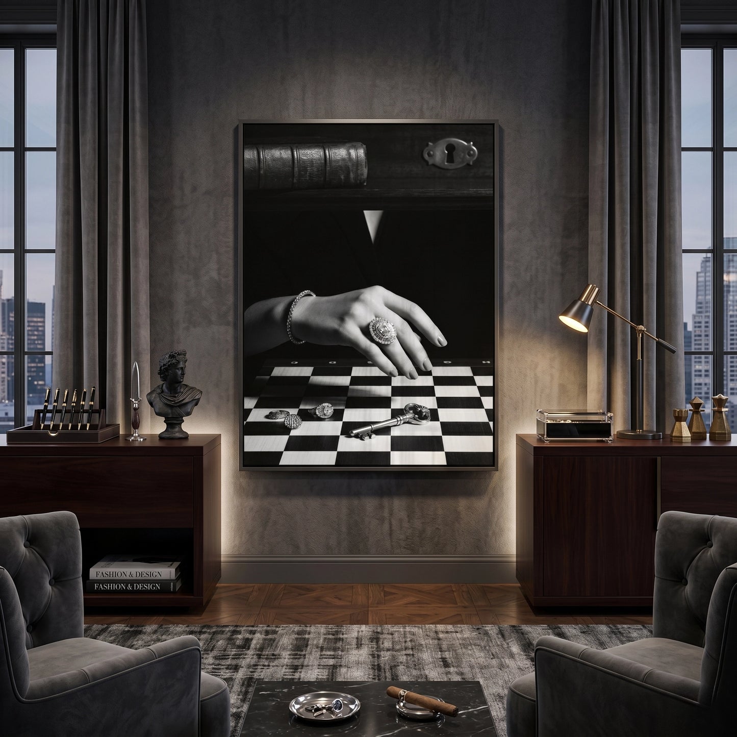 2The Queen’s Gambit Noir - Fine Art