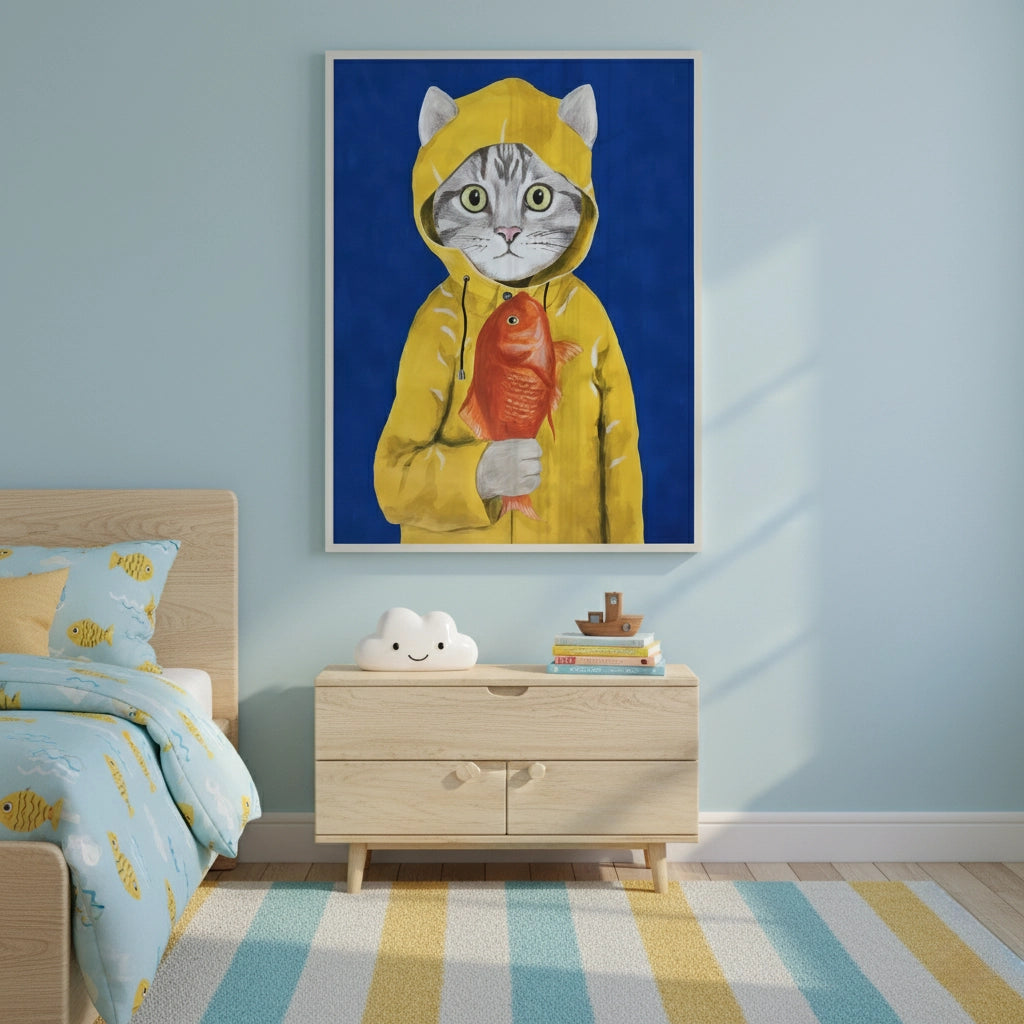 2The Rainy Day Catch - Fine Art