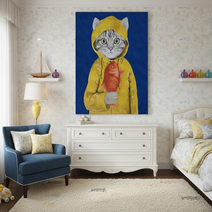 The Rainy Day Catch - Canvas