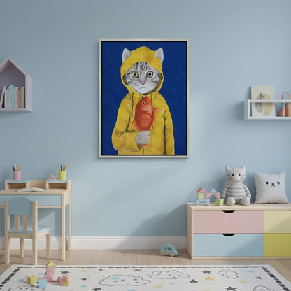 The Rainy Day Catch - Canvas