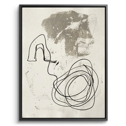The Unwinding abstract wall art with flowing lines and calming neutral tones for UAE home décor