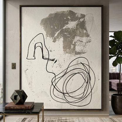 Contemporary abstract wall art The Unwinding with fluid motion and elegant textures