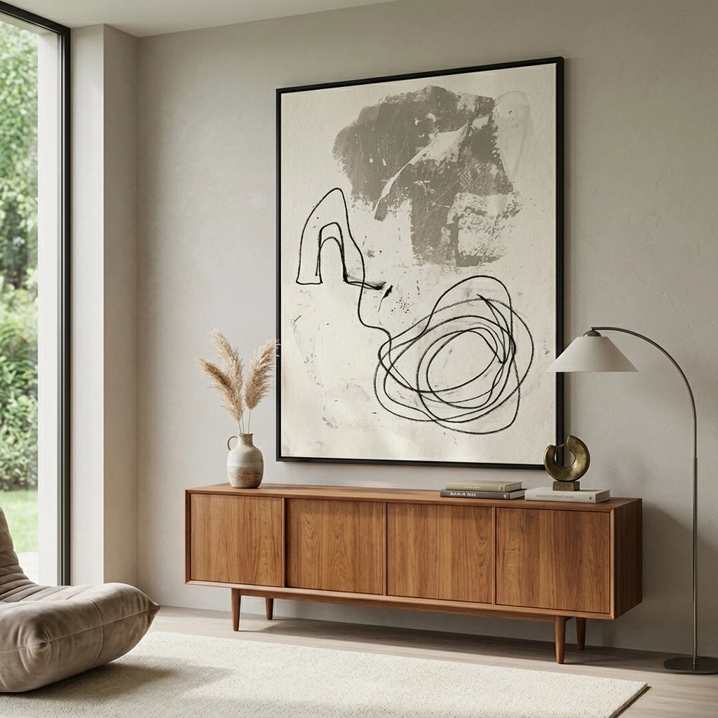 Artistic Unwinding canvas print with smooth flowing patterns for modern UAE living spaces