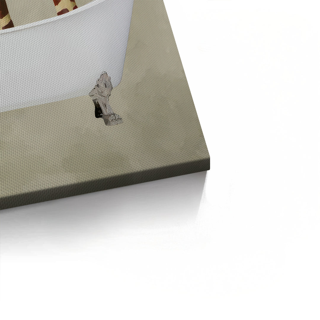 2Three Giraffes Bathing - Canvas