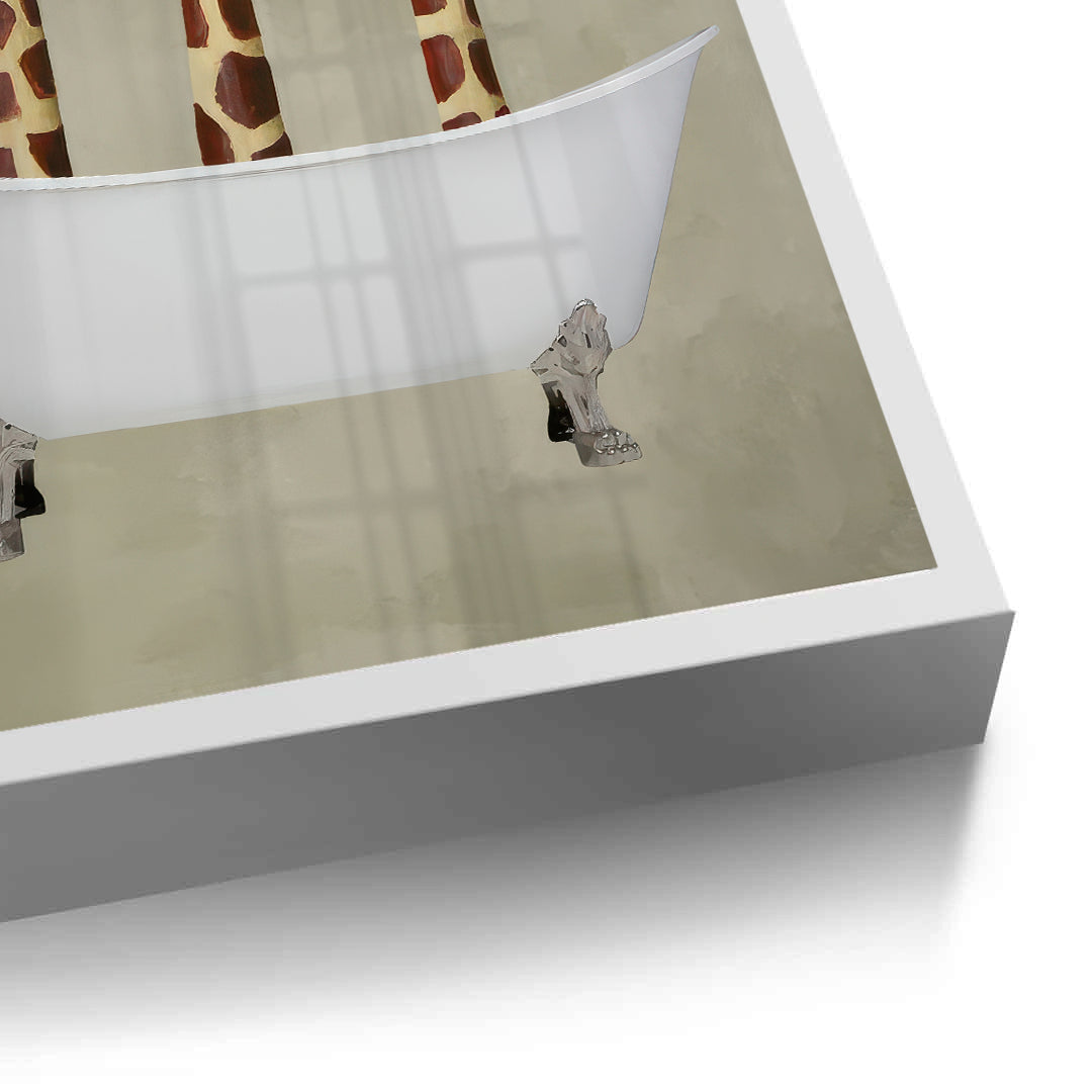 2Three Giraffes Bathing - Fine Art