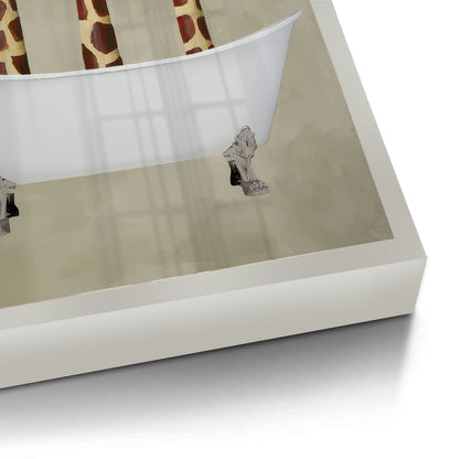 Three Giraffes Bathing - Fine Art