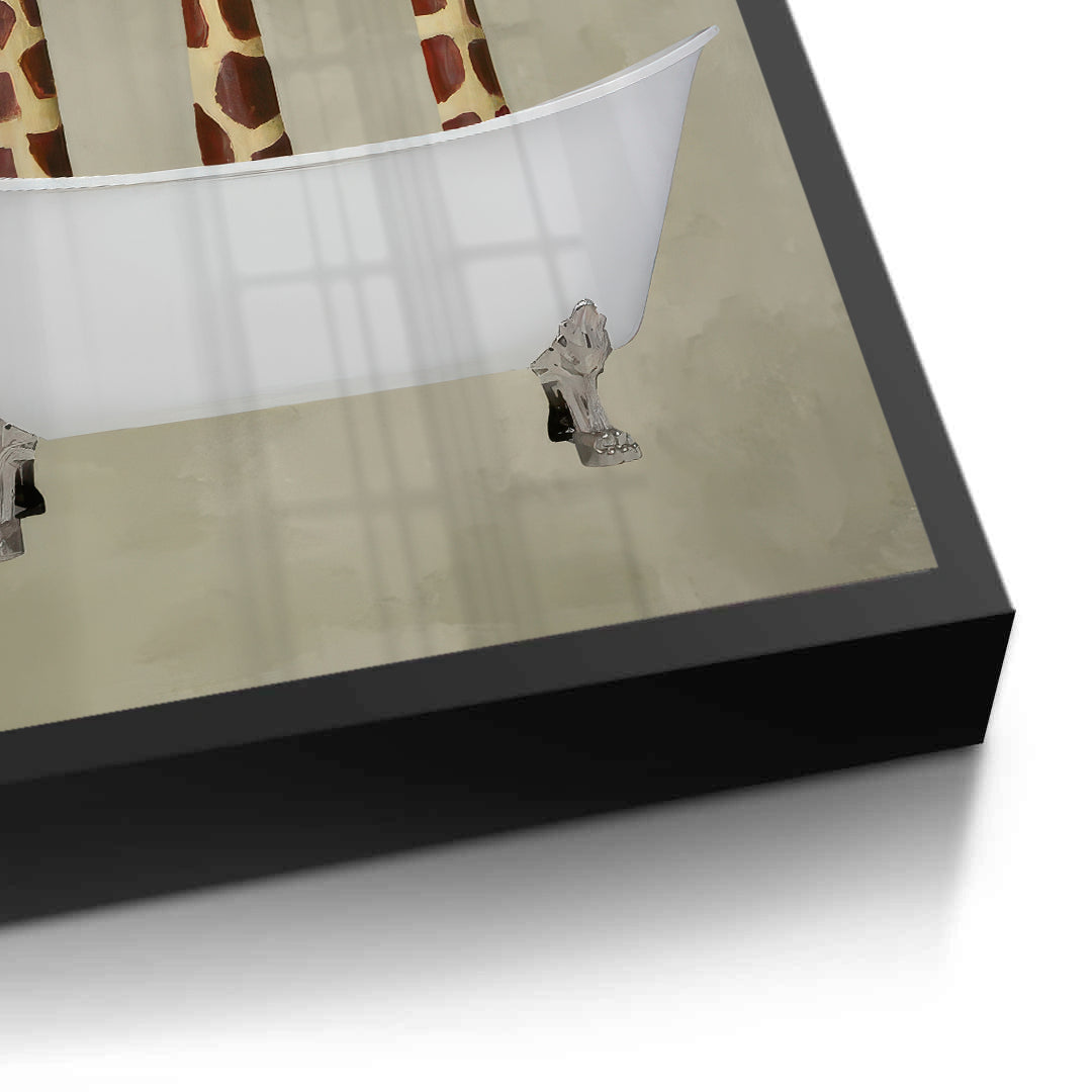 2Three Giraffes Bathing - Fine Art