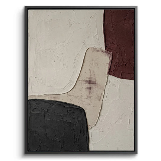 Tonal Fragment abstract wall art with layered textures and muted tones for UAE home décor