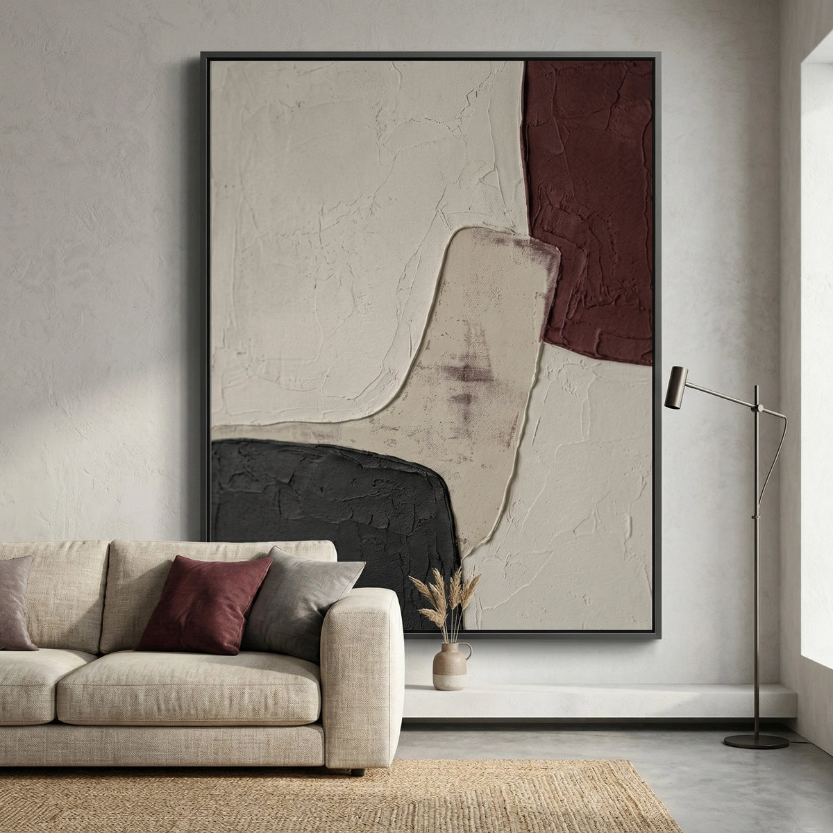 Modern Tonal Fragment artwork featuring soft gradients and minimalist design for luxury UAE interiors