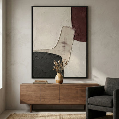 Abstract Tonal Fragment canvas with fragmented shapes and contemporary wall décor style