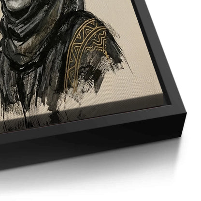 Traditional Gold Battoulah Mask - Canvas
