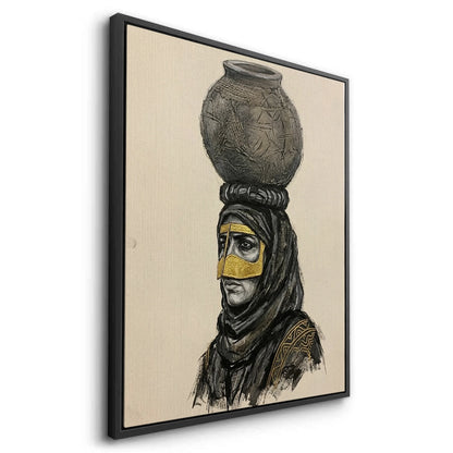 Traditional Gold Battoulah Mask - Canvas