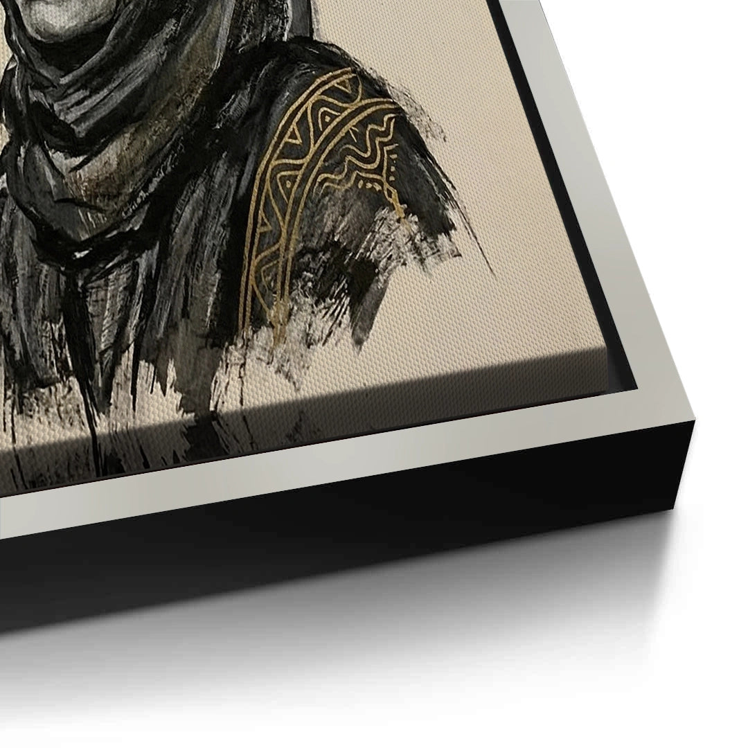 2Traditional Gold Battoulah Mask - Canvas