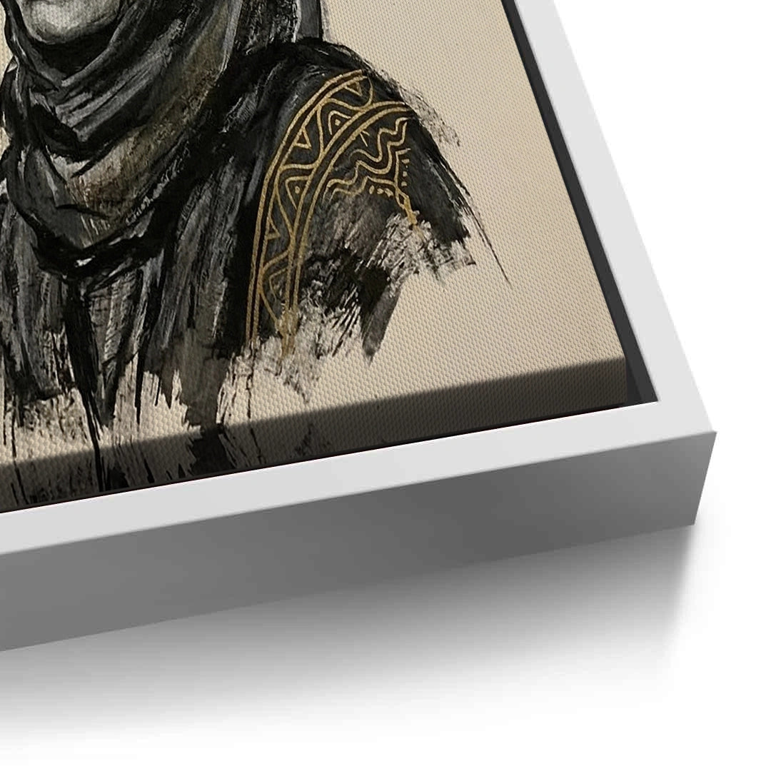 2Traditional Gold Battoulah Mask - Canvas