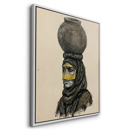 Traditional Gold Battoulah Mask - Canvas