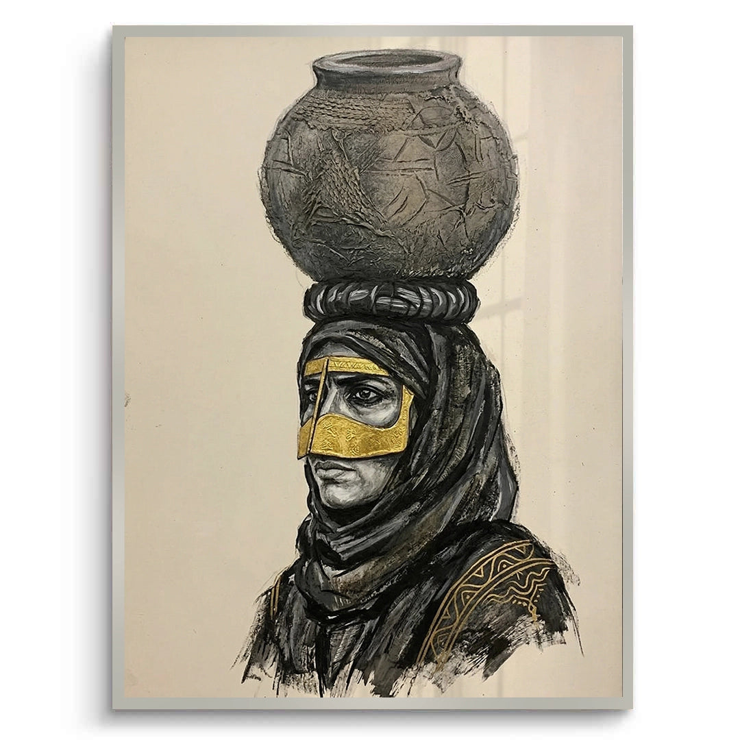 2Traditional Gold Battoulah Mask - Fine Art