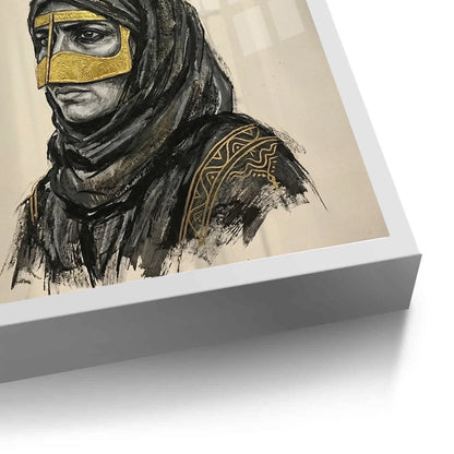 Traditional Gold Battoulah Mask - Fine Art