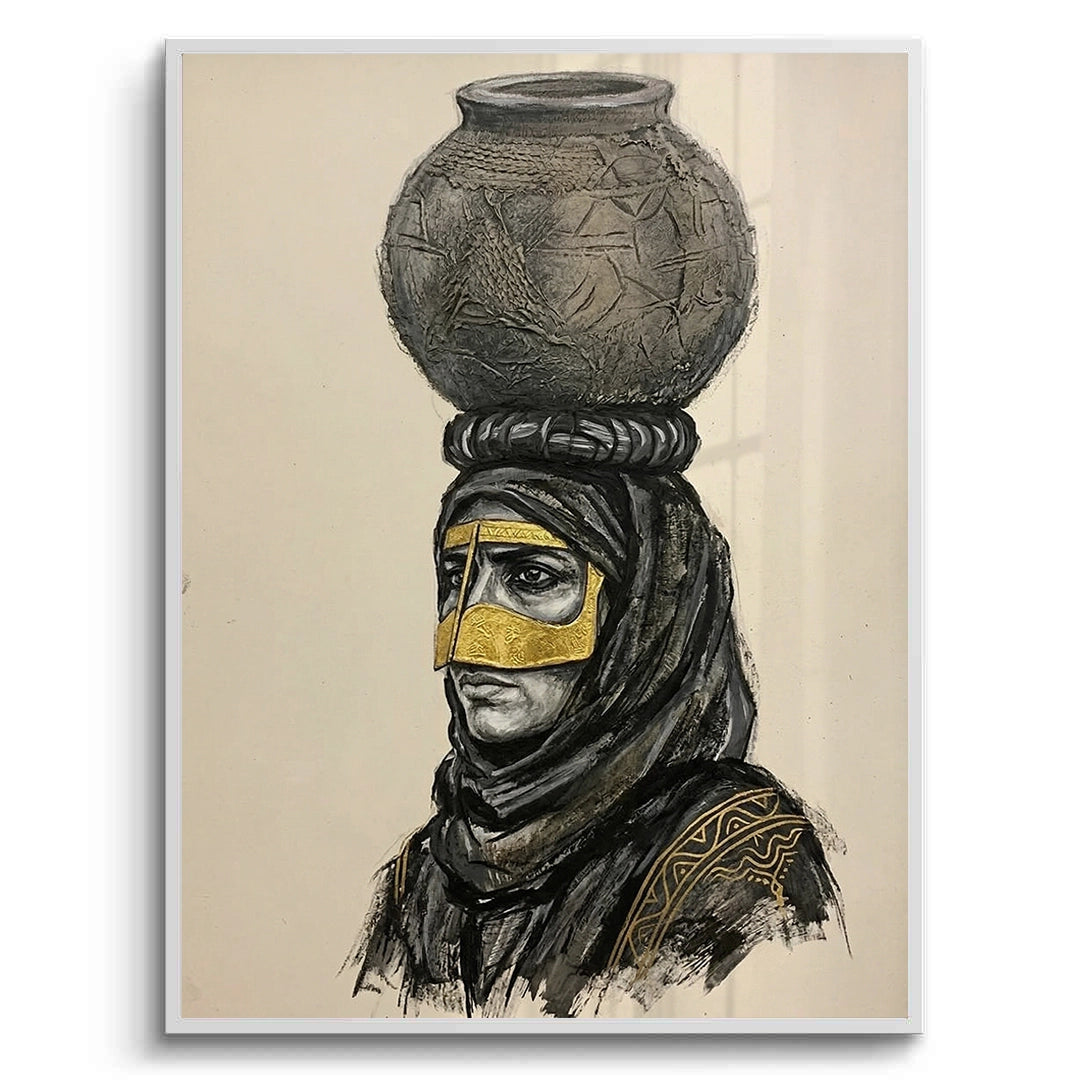 2Traditional Gold Battoulah Mask - Fine Art
