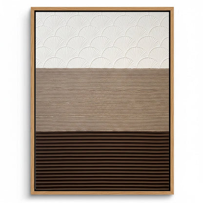Trifecta Earth Tone Textured Plaster Art #TET924