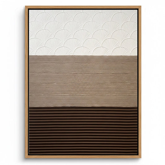 Trifecta Earth Tone Textured Plaster Art #TET924