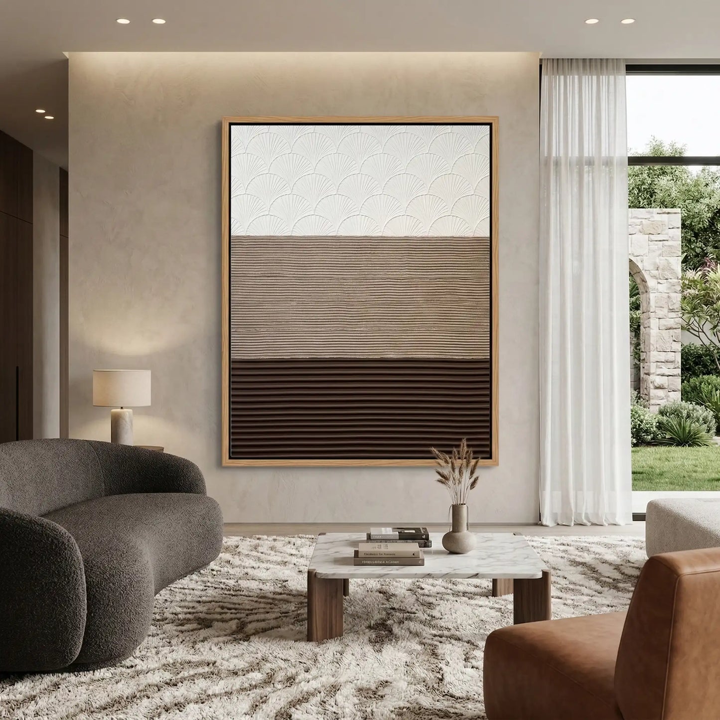 2Trifecta Earth Tone Textured Plaster Art #TET924