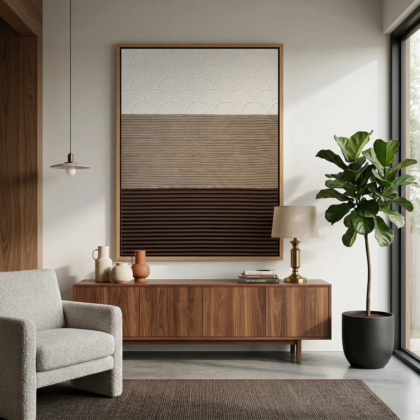 2Trifecta Earth Tone Textured Plaster Art #TET924