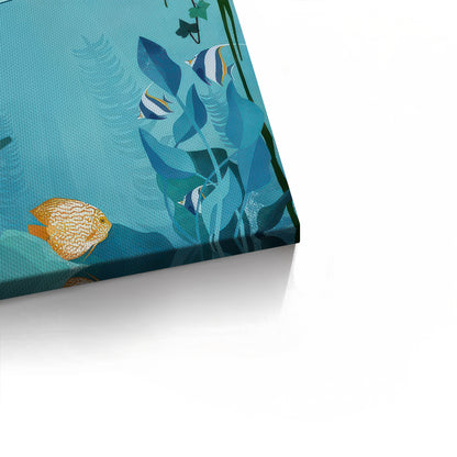 Tropical Wildlife Above and Below - Canvas