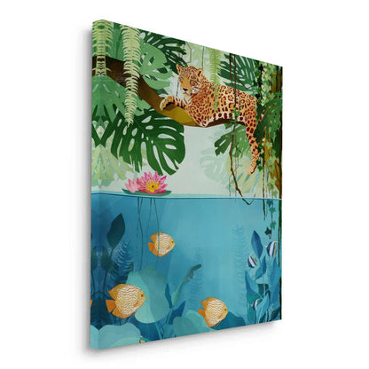 Tropical Wildlife Above and Below - Canvas