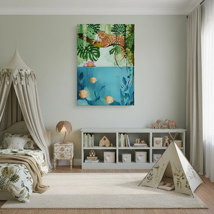 Tropical Wildlife Above and Below - Canvas