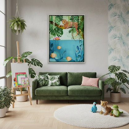 Tropical Wildlife Above and Below - Canvas