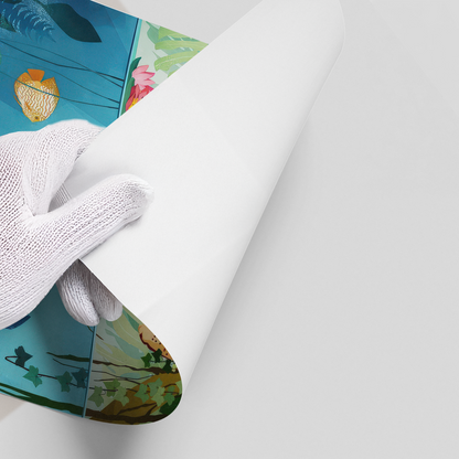 Tropical Wildlife Above and Below - Poster