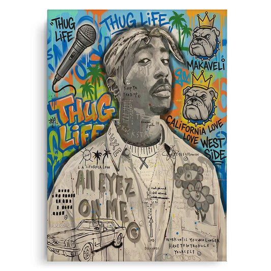 Tupac Shakur Graffiti - Canvas